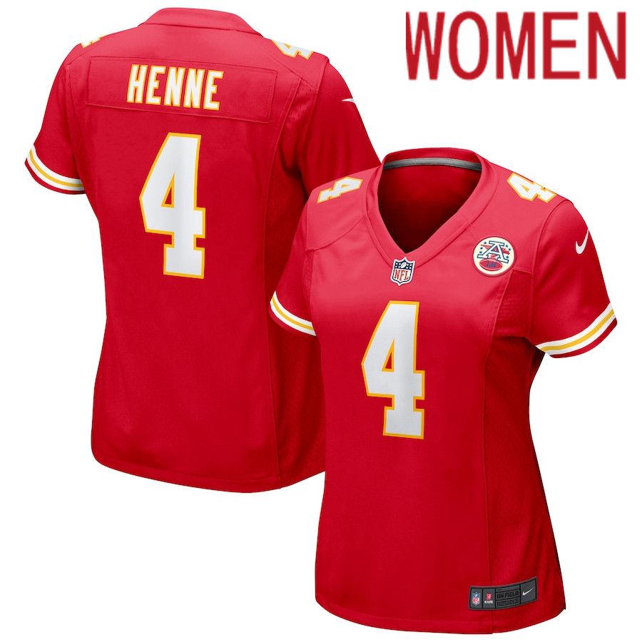 Women Kansas City Chiefs 4 Chad Henne Nike Red Game NFL Jersey